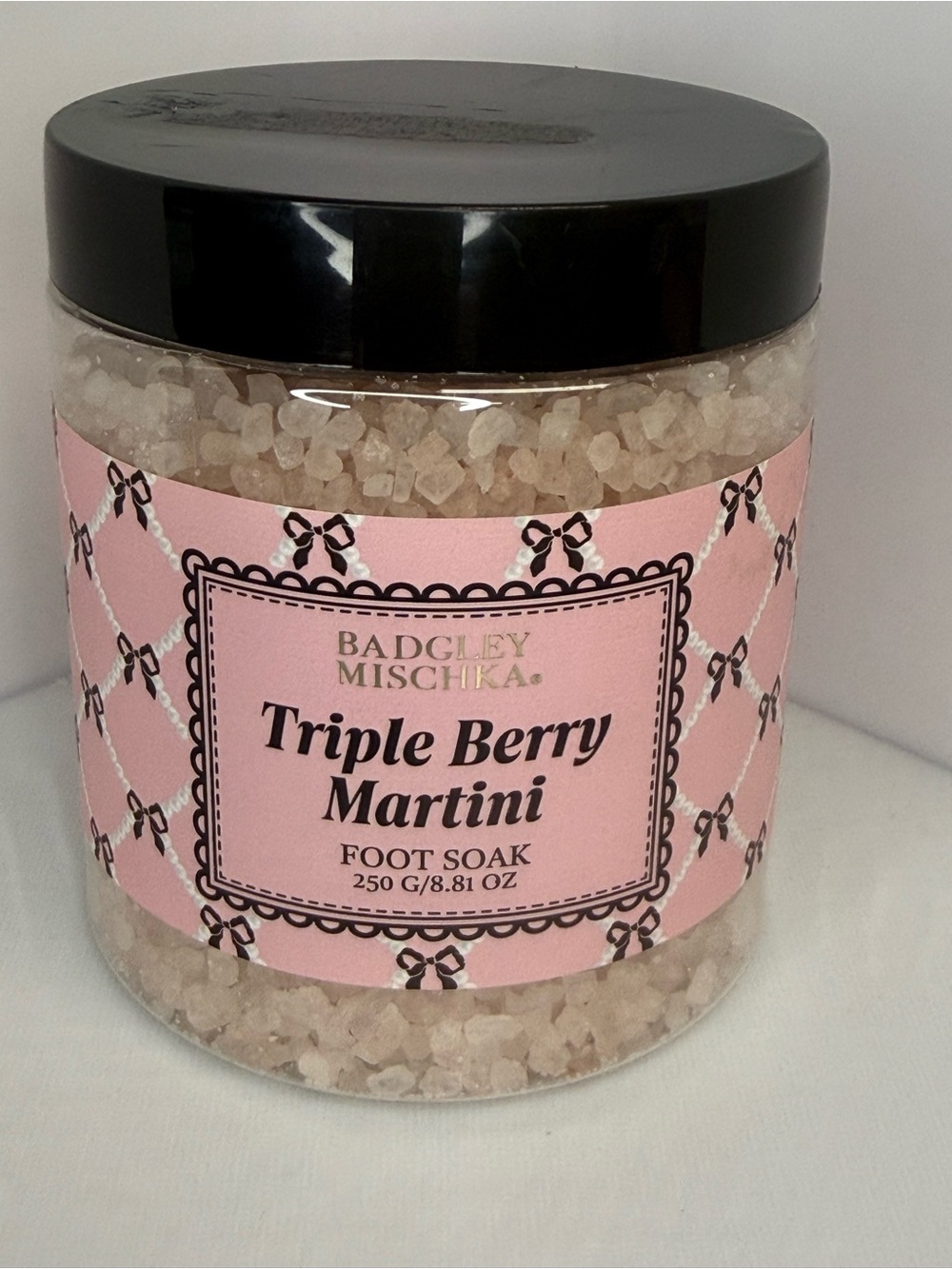 Badgley Mischka Triple Berry Martini Foot Soak - Pink and Black